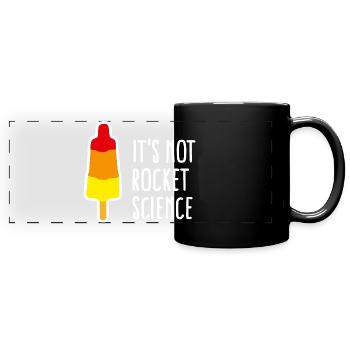 It's not rocket science popsicle science de fusée - Mug panoramique uni - noir - Devant