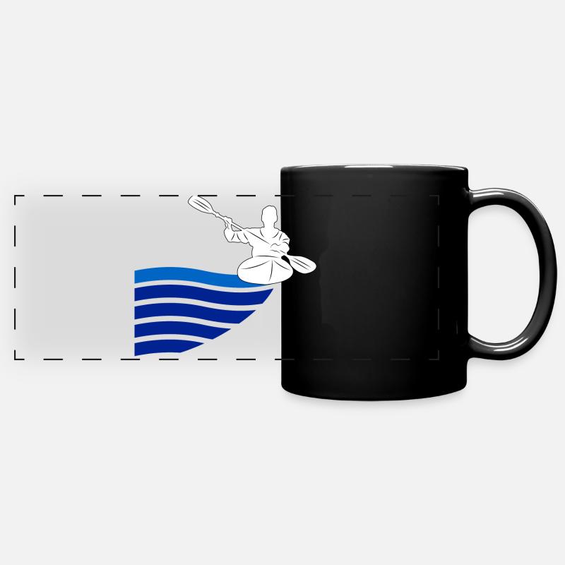 canoe - Full Colour Panoramic Mug - black