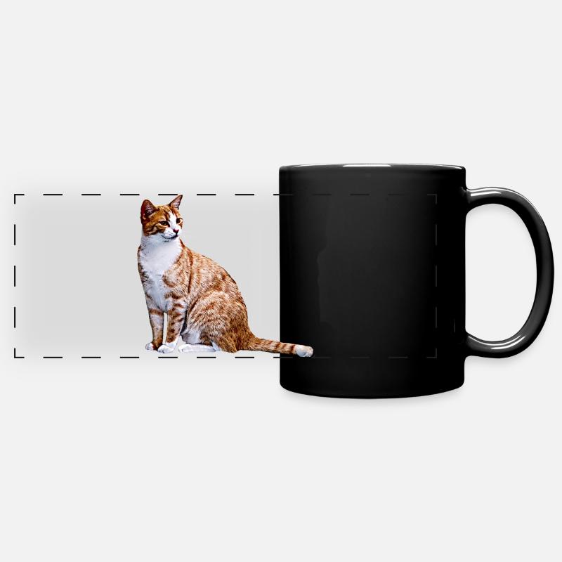 Chat Chat Chat Cat Cats Amour de chat - Mug panoramique uni - noir