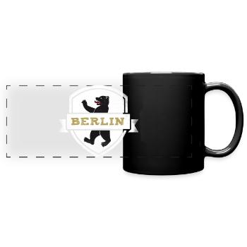 berlin bear coat of arms capital germany wall tri - Full Colour Panoramic Mug - black - Front