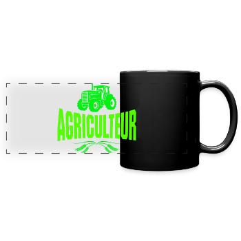 agriculteur, agriculture, paysan - Mug panoramique uni - noir - Devant