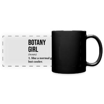 Botanik - Panorama-Tasse farbig - Schwarz - Vorne