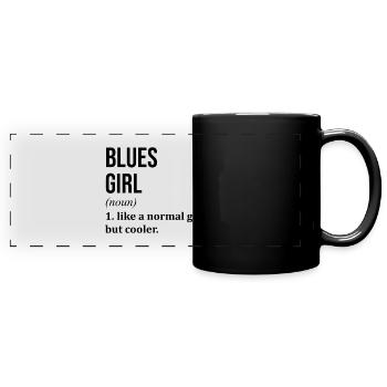 blues - Mug panoramique uni - noir - Devant