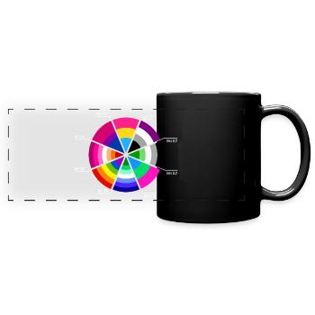 100% OKAY: Pride & sexuelle Orientierung - Panorama-Tasse farbig - Schwarz - Vorne