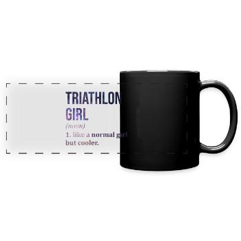 Triathlon - Panorama-Tasse farbig - Schwarz - Vorne
