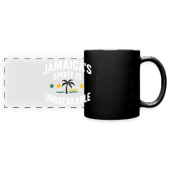 Jamaica Spirit Unbreakable, Jamaïcain - Mug panoramique uni - noir - Devant