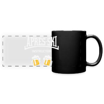 Après-Ski Instructor (Bier Apres Ski Konkav NEG2C) - Panorama-Tasse farbig - Schwarz - Vorne
