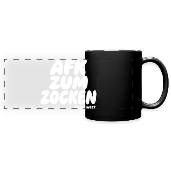 AFK Zum Zocken – Meine Welt - Mug panoramique uni - noir - Devant