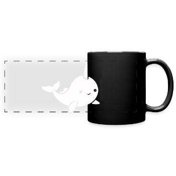 narval - Mug panoramique uni - noir - Devant