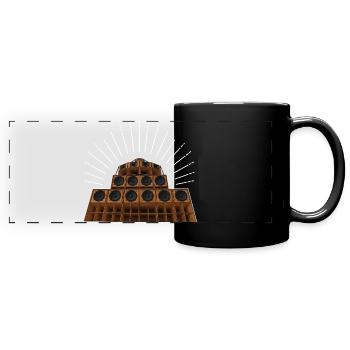 Soundsystem - Panorama-Tasse farbig - Schwarz - Vorne