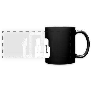 Abstract Shape Retro-Gitarre - Panorama-Tasse farbig - Schwarz - Vorne
