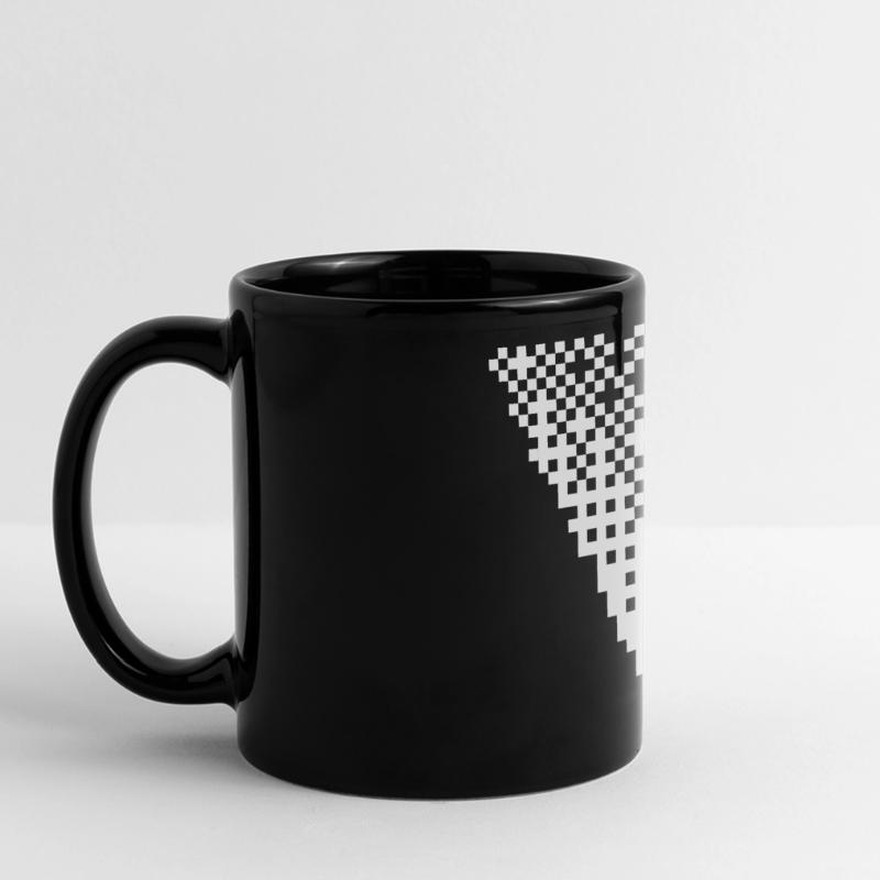 Triangular Halftone Pixel Grid Full Colour Panoramic Mug