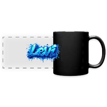 LEVI GRAFFITI NAME FOR PERFECT GIFT PRINTABLE - Full Colour Panoramic Mug - black - Front