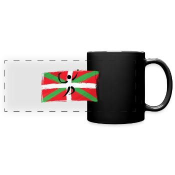 Basque flag pelota -france Basque country basquais - Full Colour Panoramic Mug - black - Front