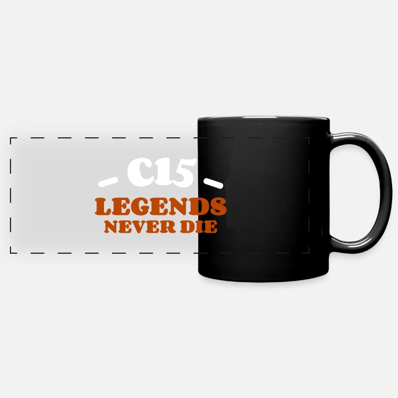 C15 legends never die - Mug panoramique uni - noir