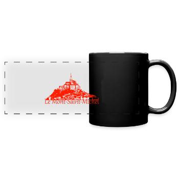 Le Mont Saint Michel - Mug panoramique uni - noir - Devant