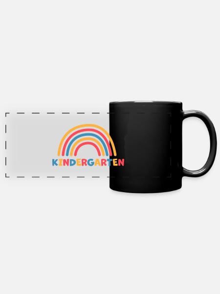 Kindergarten - Panorama-Tasse farbig - Schwarz