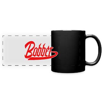 bobber chopper biker autocollant de croisière autocollant - Mug panoramique uni - noir - Devant
