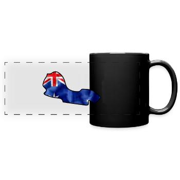 Piste de course australienne avec drapeau - Mug panoramique uni - noir - Devant