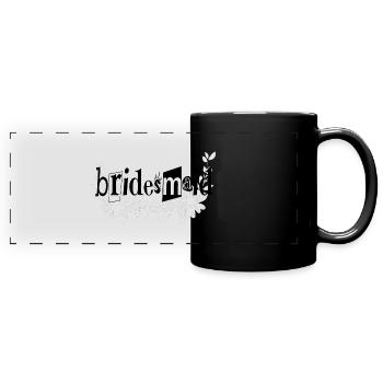 Brautjungfer - Panorama-Tasse farbig - Schwarz - Vorne