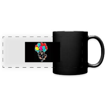 Design Monkey1 - Full Colour Panoramic Mug - black - Front