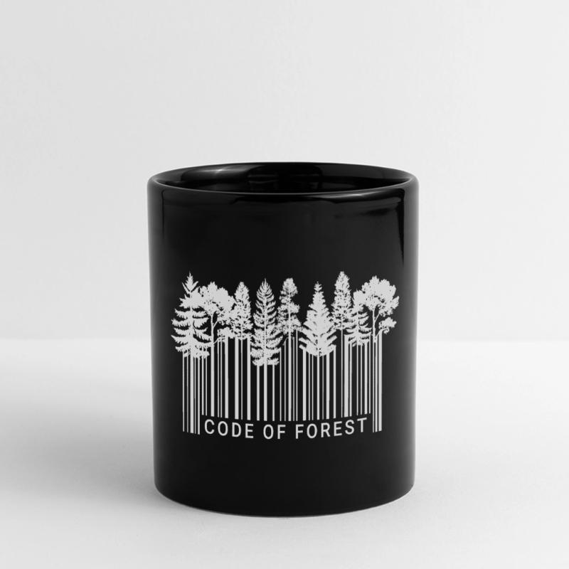 Code à barres Forest Nature Forest Code Trees 2 Mug panoramique uni