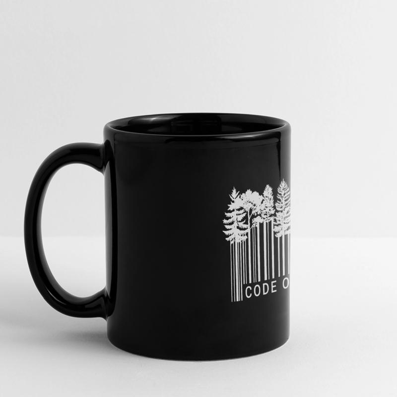 Barcode Forest Nature Forest Code Trees 2 Full Colour Panoramic Mug