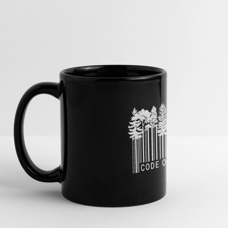 Code à barres Forest Nature Forest Code Trees 2 Mug panoramique uni