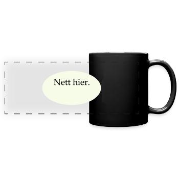 Nice Here Blank Template - Full Colour Panoramic Mug - black - Front