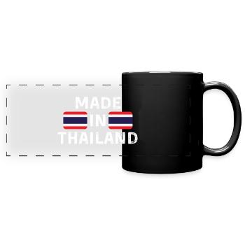 Fabriqué en Thaïlande - Drapeau thaïlandais - Mug panoramique uni - noir - Devant