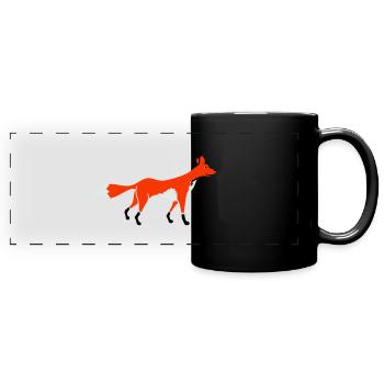 Fuchs Rotfuchs Wildes Tier Schlauer Wald Bewohner - Panorama-Tasse farbig - Schwarz - Vorne