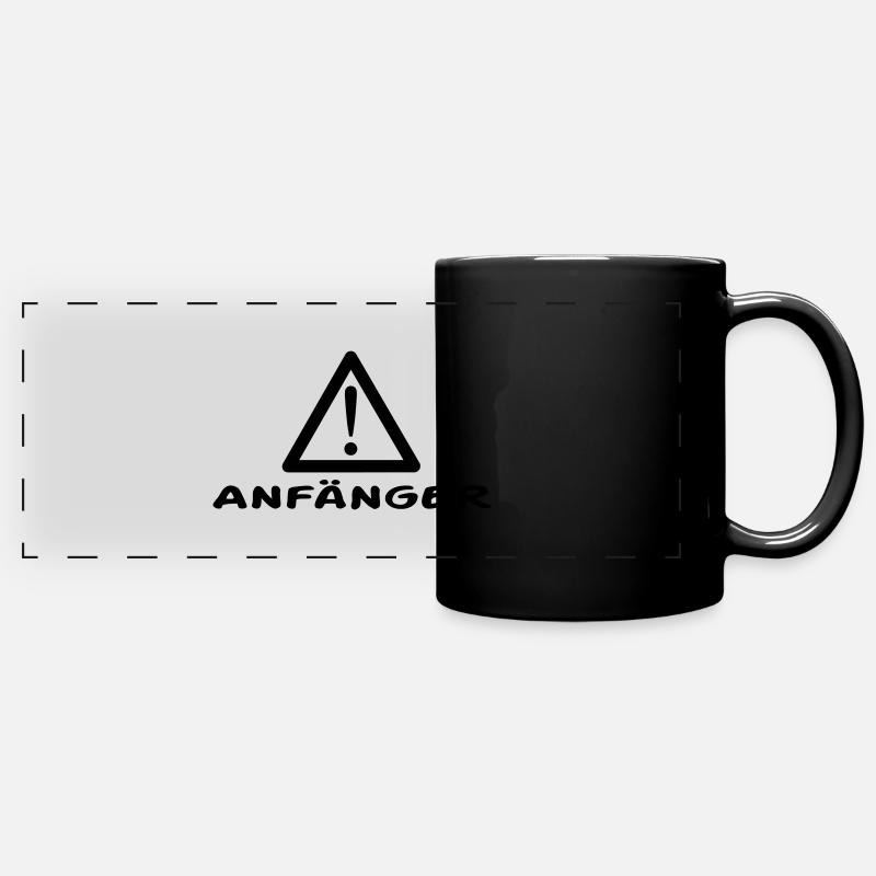 Débutants Attention - Mug panoramique uni - noir