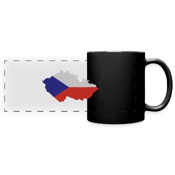 Czech Republic Shape - Panorama-Tasse farbig - Schwarz - Vorne