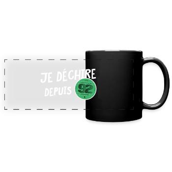 je déchire depuis 92 - Vignette automobile - Mug panoramique uni - noir - Devant