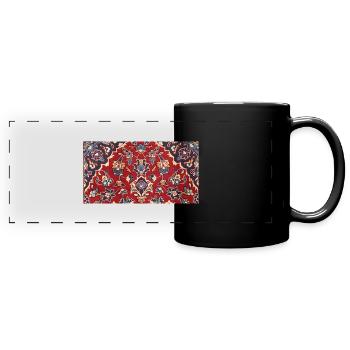 Tapis, persan - Mug panoramique uni - noir - Devant