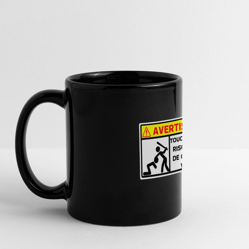 Warnung Panorama-Tasse farbig