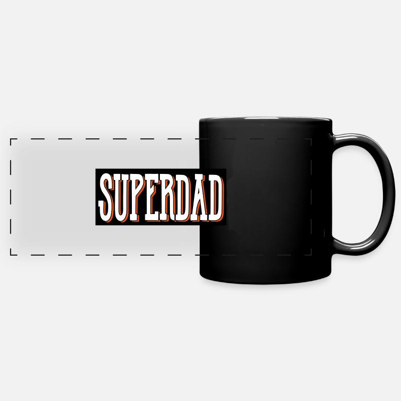 superdad papa best - Full Colour Panoramic Mug - black