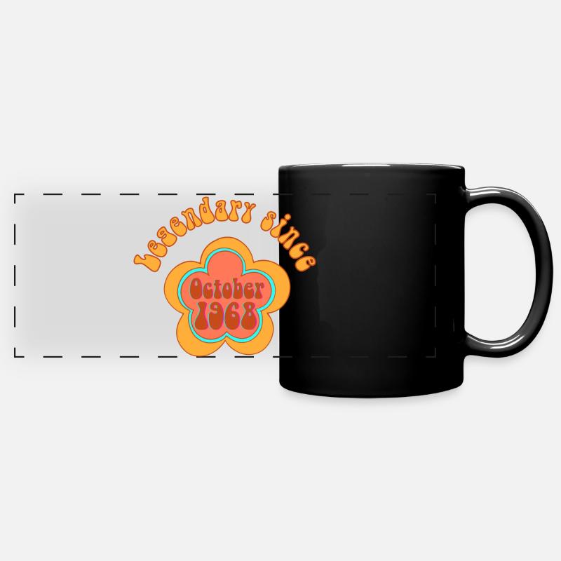 Legendary since October 1968 Birthday Retro - Full Colour Panoramic Mug - black