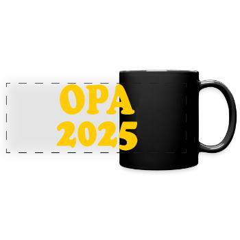 Opa 2025 - Panorama-Tasse farbig - Schwarz - Vorne