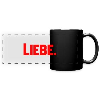 Amour - Mug panoramique uni - noir - Devant