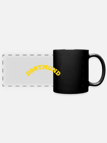 Dortmund - Panorama-Tasse farbig - Schwarz