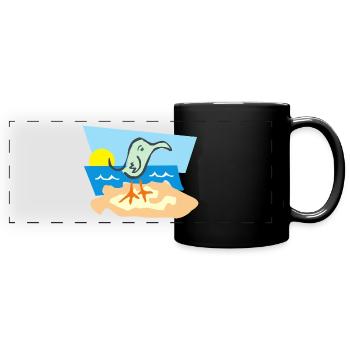beach strand summer sommer vacation urlaub45 - Full Colour Panoramic Mug - black - Front