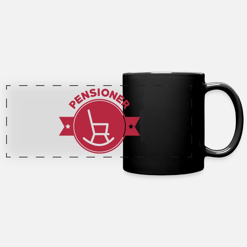 retraite / retraité / retraitée / pension - Mug panoramique uni - noir