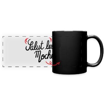 hi ugly - Full Colour Panoramic Mug - black - Front