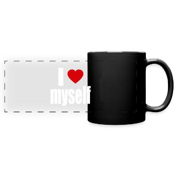 I love myself - Panorama-Tasse farbig - Schwarz - Vorne