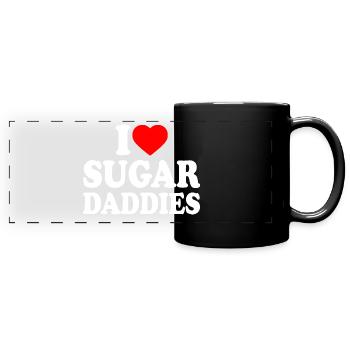 i love sugar daddies - Full Colour Panoramic Mug - black - Front