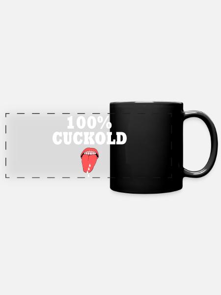 cuckold - Panorama-Tasse farbig - Schwarz