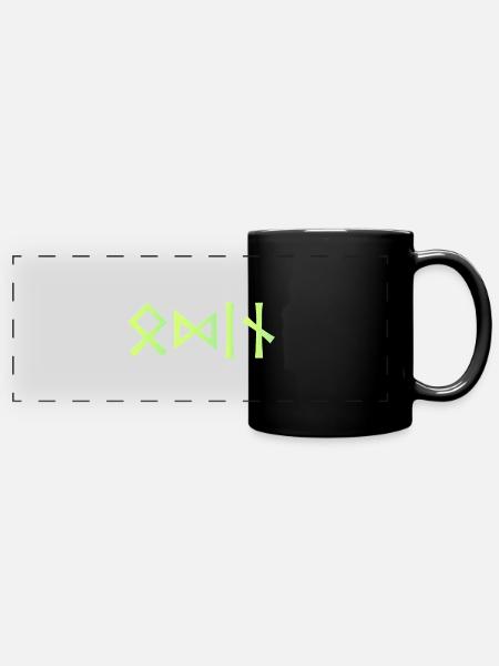 Odin - Panorama-Tasse farbig - Schwarz