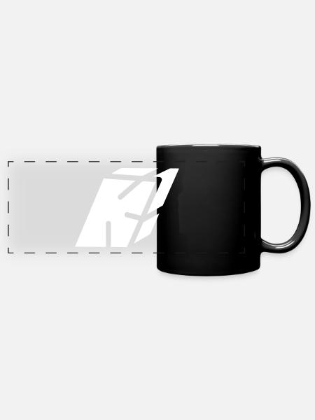Abstract K-Brief - Panorama-Tasse farbig - Schwarz