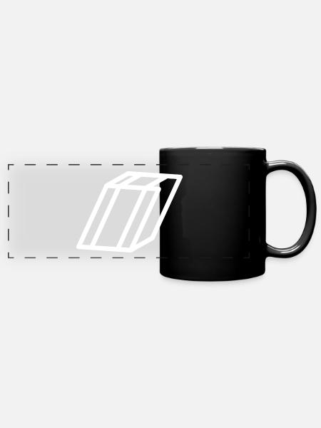 Rahmenbrief I - Panorama-Tasse farbig - Schwarz